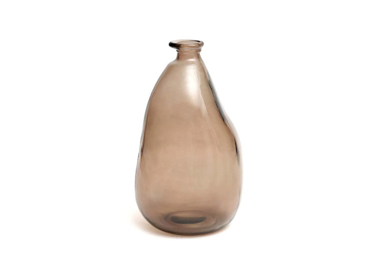 Vase Shudi - Élégance Durable en Verre Beige - ESSAMI012Be - Bazar Bizar