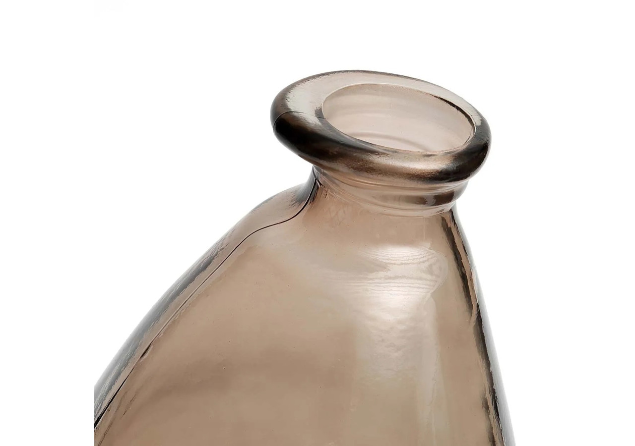 Vase Shudi - Élégance Durable en Verre Beige - ESSAMI012Be - Bazar Bizar