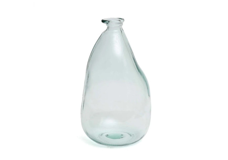 Vase Shudi - Bleu, Verre recyclé au design moderne - ESSAMI012B - Bazar Bizar