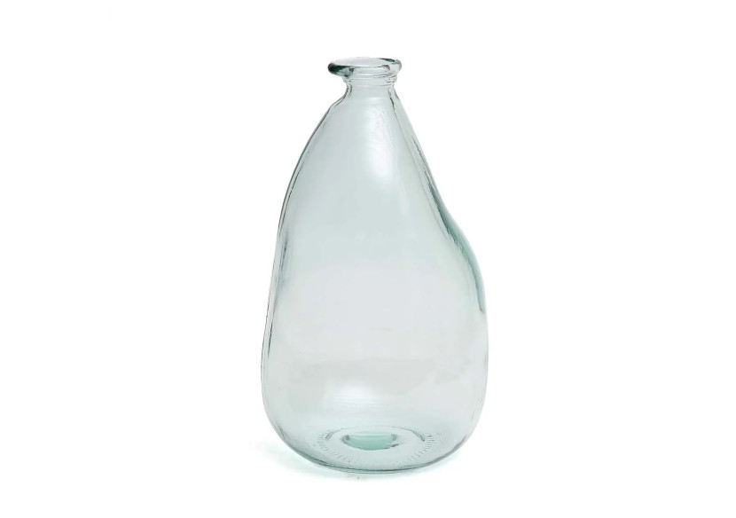 Vase Shudi - Bleu, Verre recyclé au design moderne - ESSAMI012B - Bazar Bizar