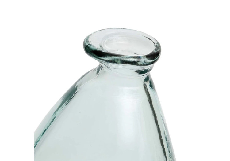 Vase Shudi - Bleu, Verre recyclé au design moderne - ESSAMI012B - Bazar Bizar 2