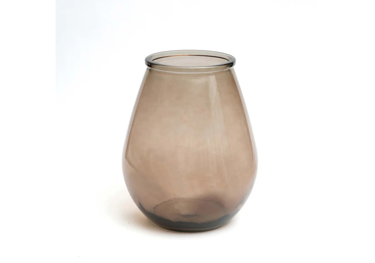 Vase Qiezi - Verre recyclé Beige M - ESSAMI013Be-M - Bazar Bizar