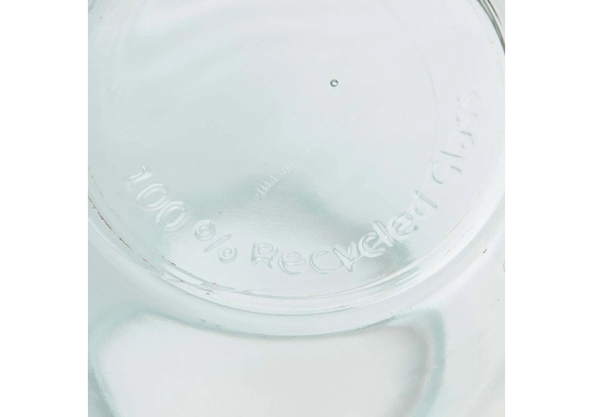 Vase Qiezi - Verre Recyclé Bleu - Grand - ESSAMI013B-L - Bazar Bizar