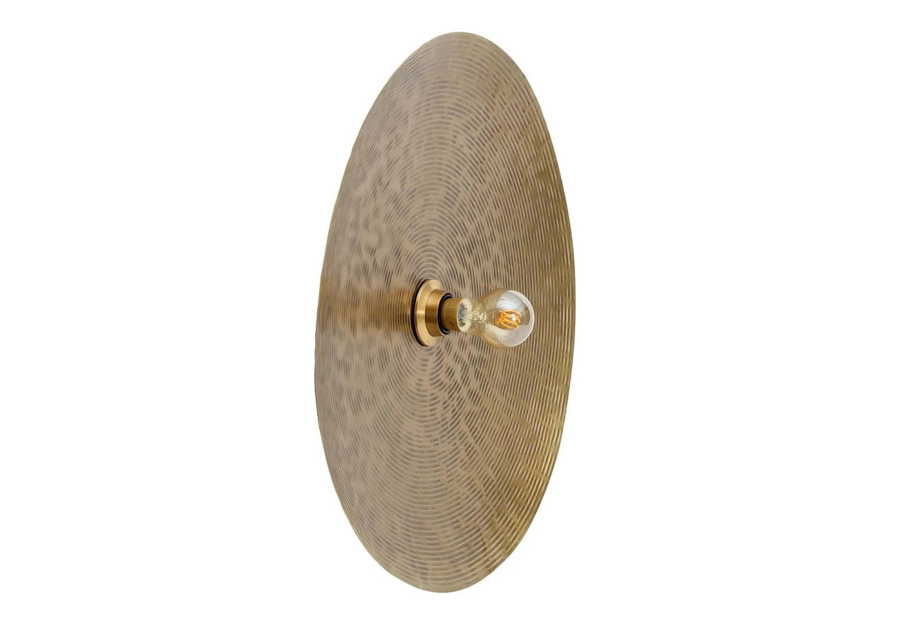 Lampe Murale Pleine Lune - Design Minimaliste en Laiton - INEM029Bra-M - Bazar Bizar