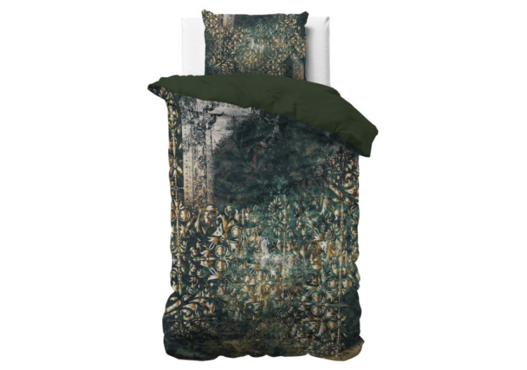 Housse de Couette Nairobi Green - 140 x 220 cm en Coton-Satin - 14023416 - Dreamhouse