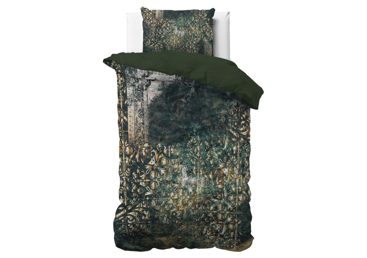 Housse de Couette Nairobi Green - 140 x 220 cm en Coton-Satin - 14023416 - Dreamhouse