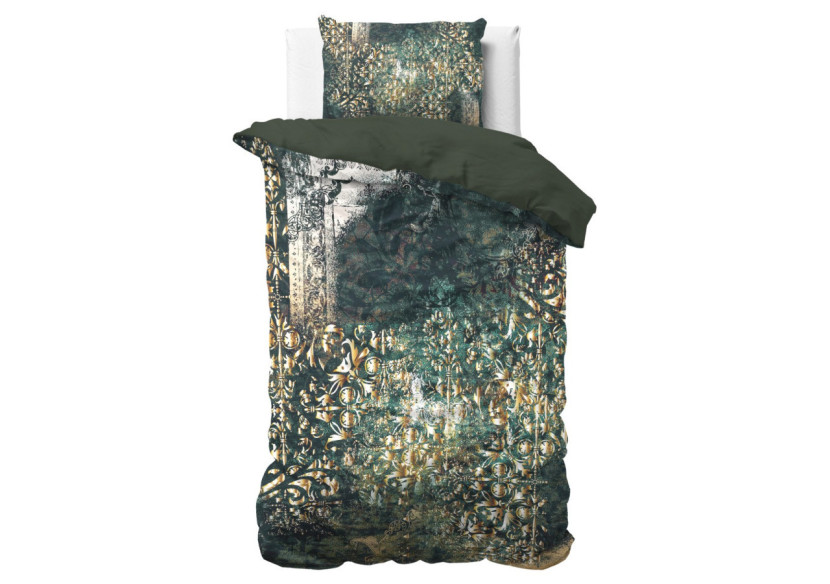 Housse de Couette Nairobi Green - 140 x 220 cm en Coton-Satin - 14023416 - Dreamhouse