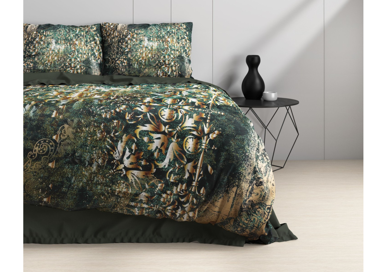 Housse de Couette Nairobi Green - 140 x 220 cm en Coton-Satin - 14023416 - Dreamhouse