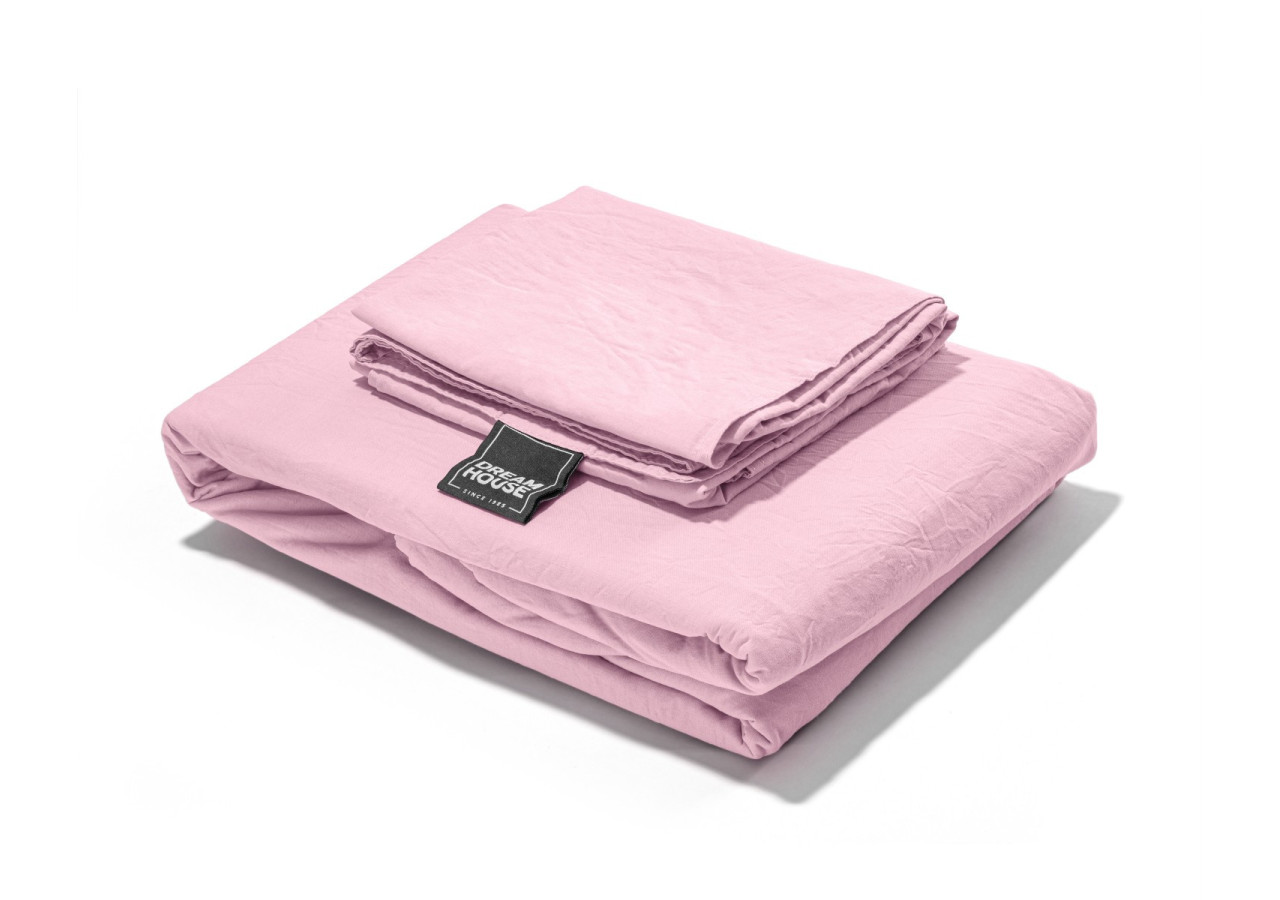 Housse de couette Stone Washed Rose - 200 x 220 cm en coton doux - 15020919 - Dreamhouse
