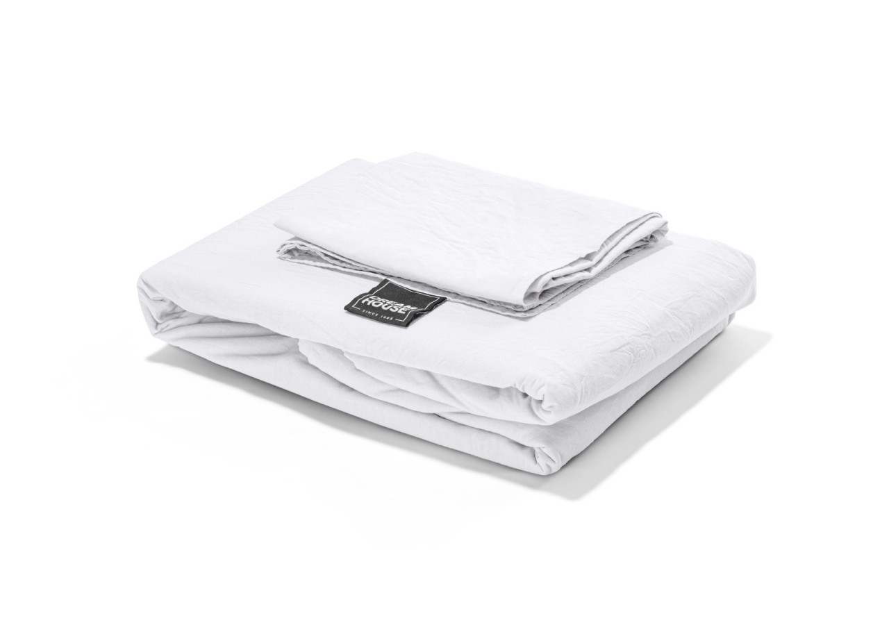 Housse de Couette Stone Washed Blanc - 140 x 220 cm en Coton Premium - 15020921 - Dreamhouse