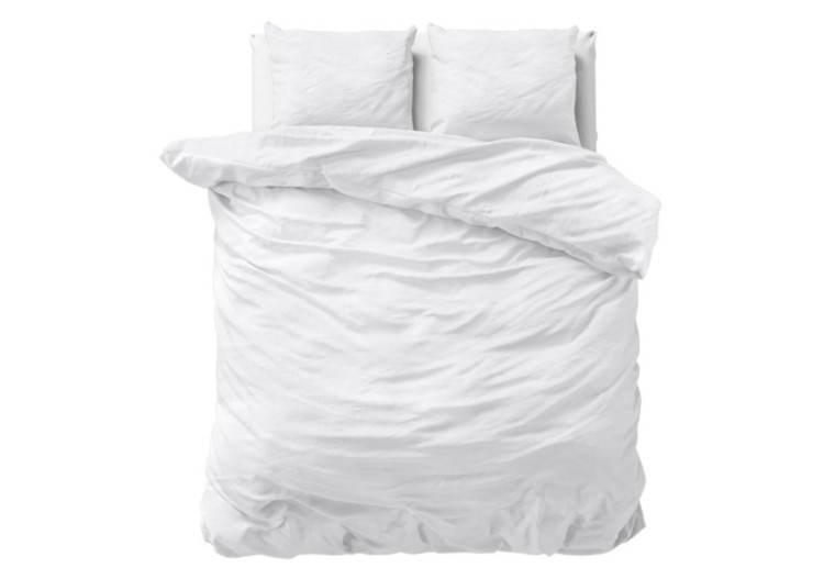 Housse de Couette Stone Washed Blanc - 240 x 220 cm en Coton Premium - 15020923 - Dreamhouse