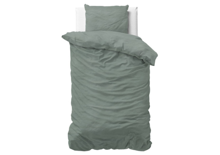 Housse de couette Stone Washed Verte - 140 x 220 cm en coton - 15020930 - Dreamhouse