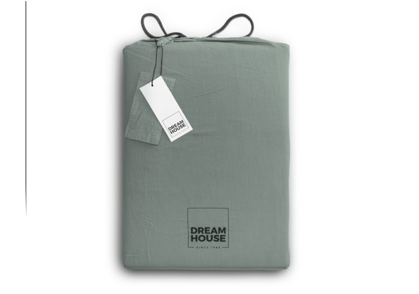 Housse de couette Stone Washed Verte - 140 x 220 cm en coton - 15020930 - Dreamhouse Housse de couette Stone Washed Verte - 140 x 220 cm en coton - 15020930 - Dreamhouse