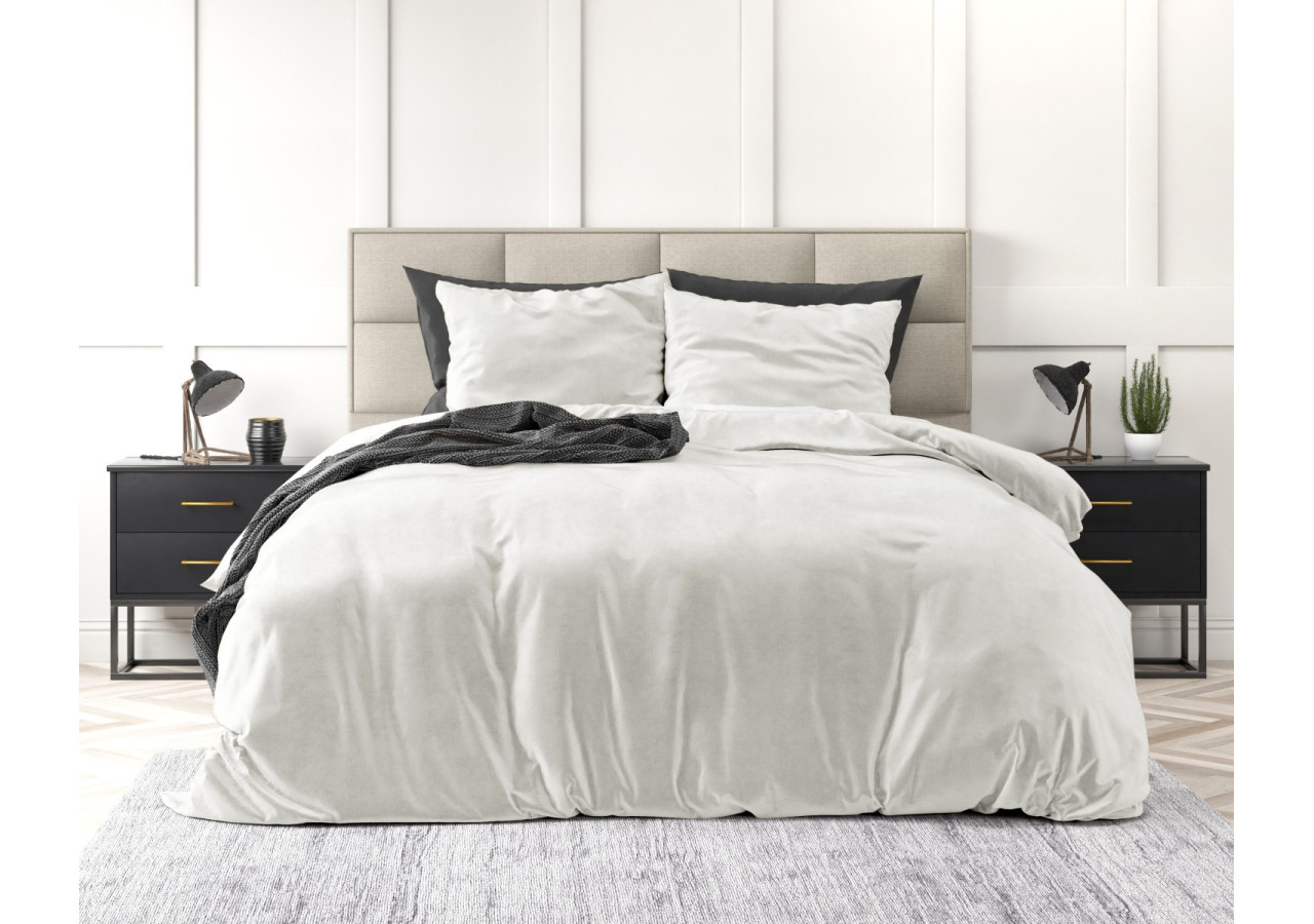 Housse de Couette Velvet Uni - Blanc 140 x 220 cm - Royal Textile