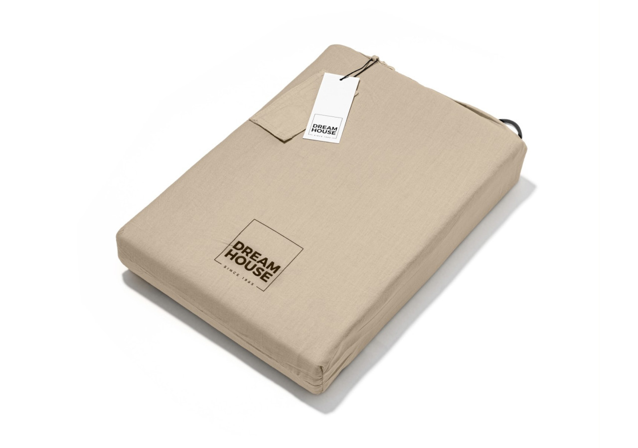 Housse de Couette Stone Washed Sable - 200 x 220 cm en Coton - 17014914 - Dreamhouse