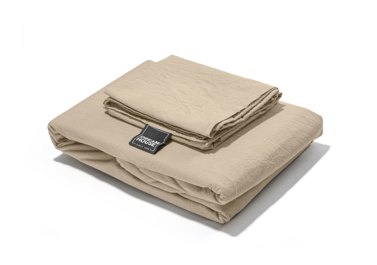 Housse de Couette Stone Washed Sable - 200 x 220 cm en Coton - 17014914 - Dreamhouse