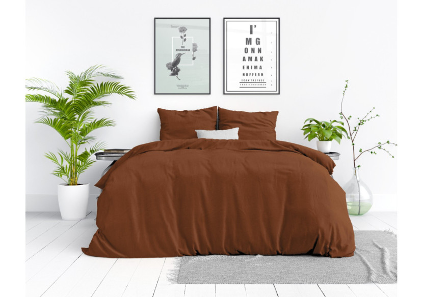 Housse de Couette Stone Washed Marron - 140 x 220 cm en Coton Luxe - 17014916 - Dreamhouse Housse de Couette Stone Washed Marron - 140 x 220 cm en Coton Luxe - 17014916 - Dreamhouse