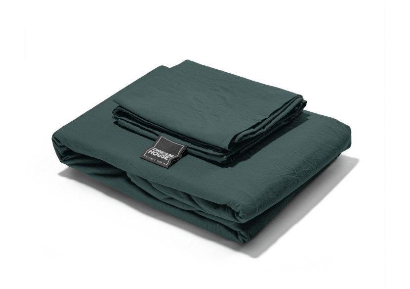 Housse de Couette Stone Washed Vert Foncé - 240 x 220 cm en Coton 100% - 17014921 - Dreamhouse Housse de Couette Stone Washed Vert Foncé - 240 x 220 cm en Coton 100% - 17014921 - Dreamhouse