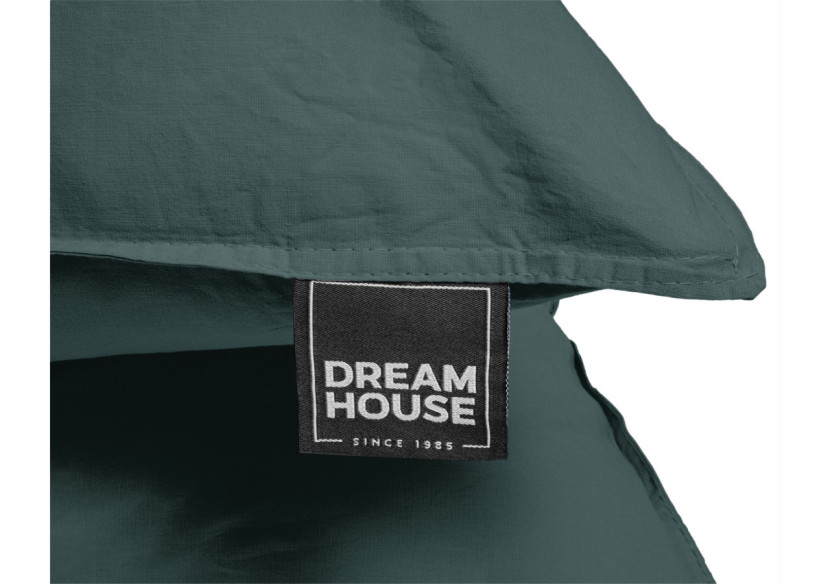Housse de Couette Stone Washed Vert Foncé - 240 x 220 cm en Coton 100% - 17014921 - Dreamhouse Housse de Couette Stone Washed Vert Foncé - 240 x 220 cm en Coton 100% - 17014921 - Dreamhouse