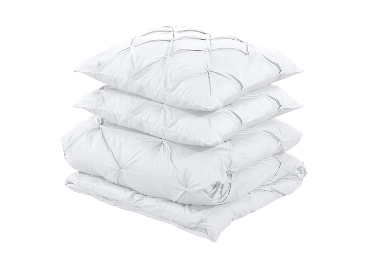 Housse de couette Salvador Blanche - 240 x 220 cm en coton doux - Salvador Wit 240 x 220 - Royal Textile