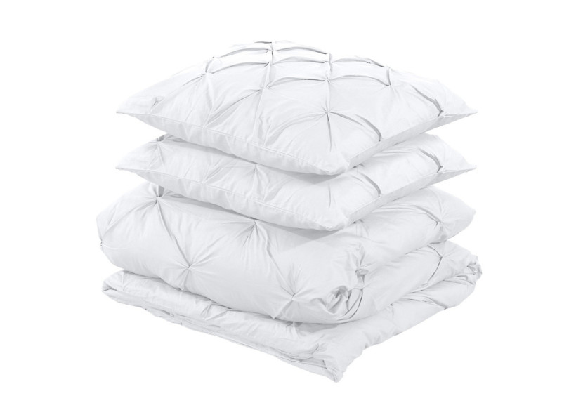 Housse de couette Salvador Blanche - 240 x 220 cm en coton doux - Salvador Wit 240 x 220 - Royal Textile