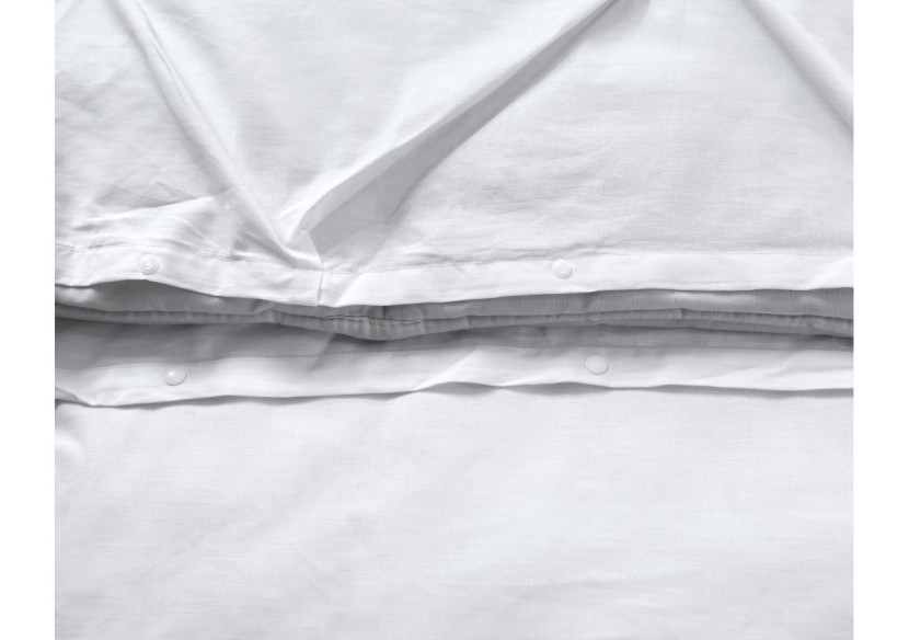 Housse de couette Salvador Blanche - 240 x 220 cm en coton doux - Salvador Wit 240 x 220 - Royal Textile