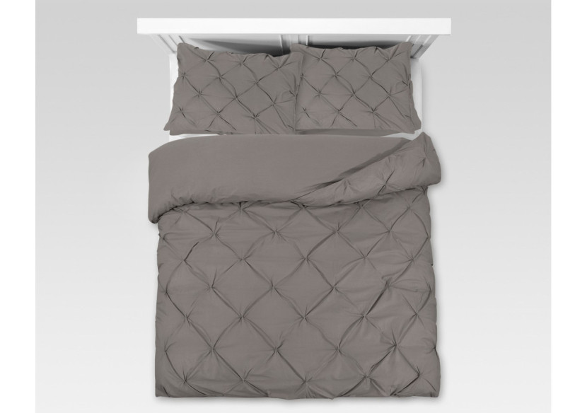 Housse de couette Salvador Taupe - 240 x 220 cm en coton doux - Salvador Taupe 240 x 220 - Royal Textile