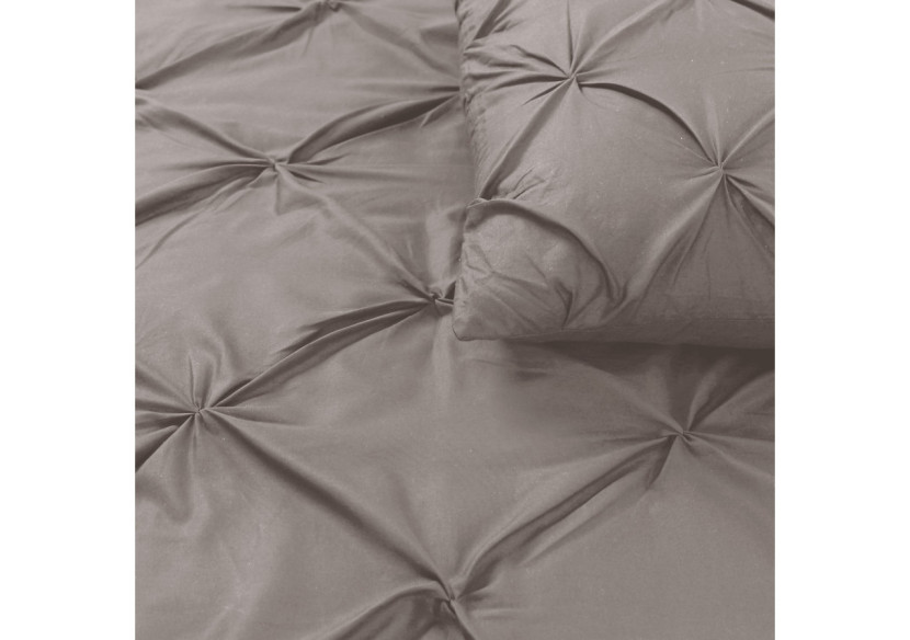 Housse de couette Salvador Taupe - 240 x 220 cm en coton doux - Salvador Taupe 240 x 220 - Royal Textile