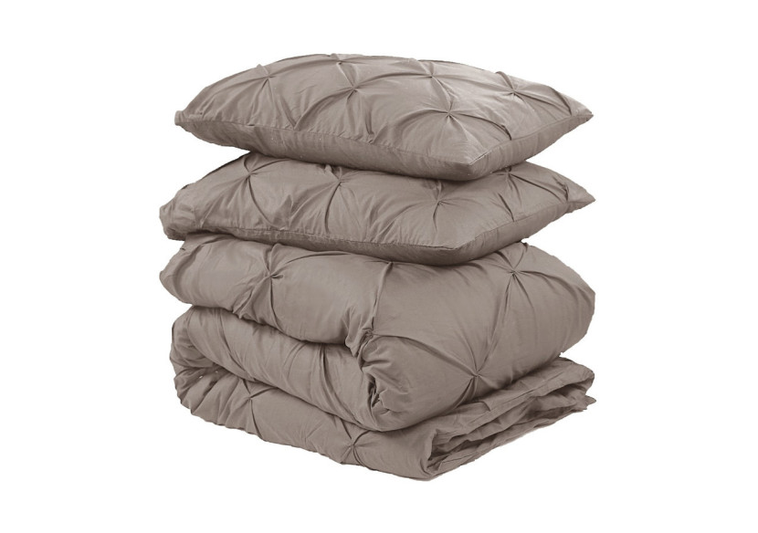 Housse de couette Salvador Taupe - 240 x 220 cm en coton doux - Salvador Taupe 240 x 220 - Royal Textile