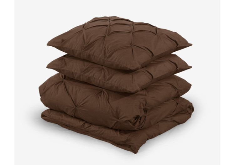 Housse de couette Salvador Marron - 240 x 220 cm en 100% coton - Salvador Bruin 240 x 220 - Royal Textile