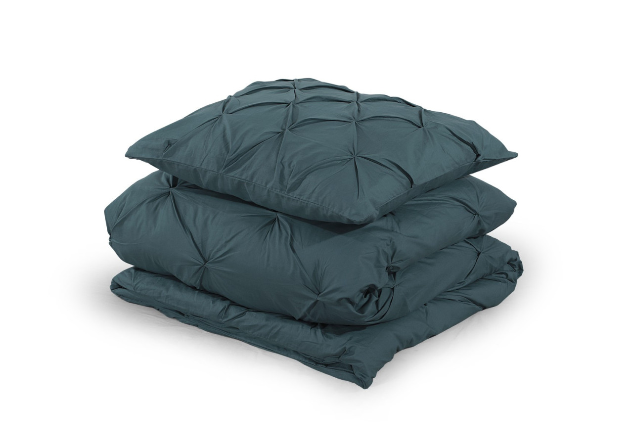 Housse de Couette Salvador - Vert Foncé 140 x 200 cm en Coton - Salvador Donker Groen 140 x 200 - Royal Textile