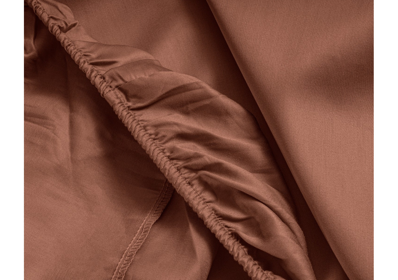 Housse de Matelas Satinée Marron - 200 x 220 cm, Luxe et Confort - 17015340 - Primaviera Deluxe