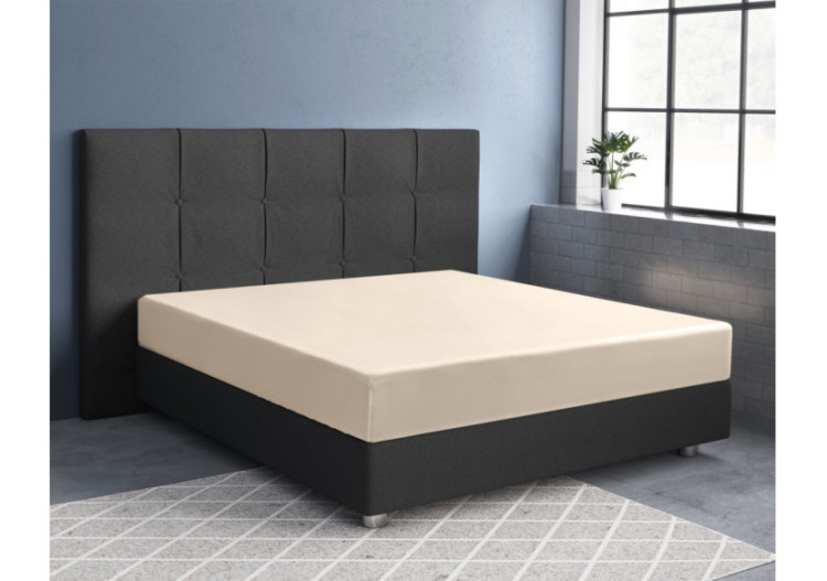 Housse de Matelas Satinée Sable - 90 x 220 cm - 17015344 - Primaviera Deluxe