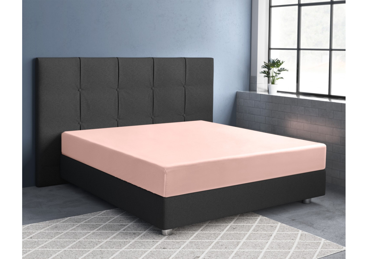 Housse de Matelas en Satin Rose - 160 x 200 cm - 17015359 - Primaviera Deluxe