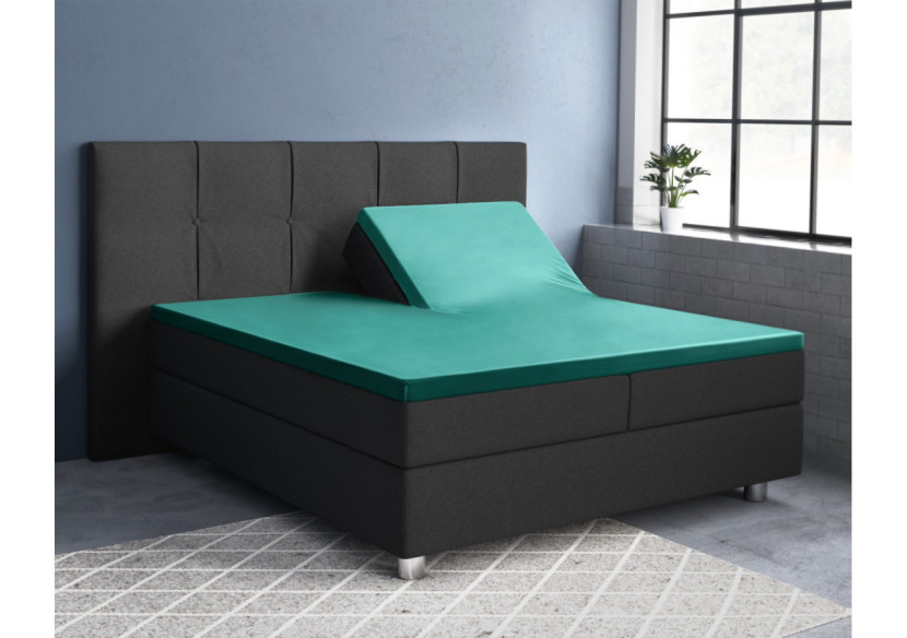 Housse de Matelas Splittopper en Satin Vert Foncé - 180 x 200 cm - 17015398 - Primaviera Deluxe