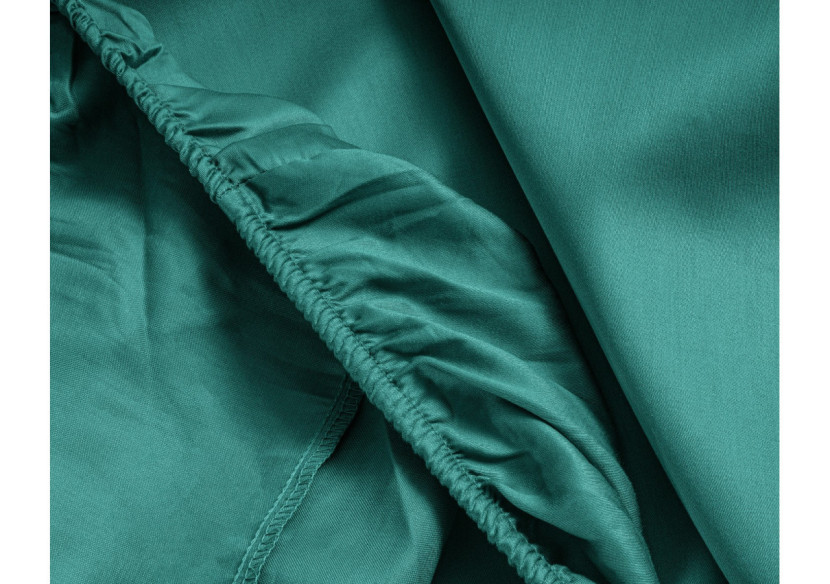 Housse de Matelas Splittopper en Satin Vert Foncé - 180 x 200 cm - 17015398 - Primaviera Deluxe