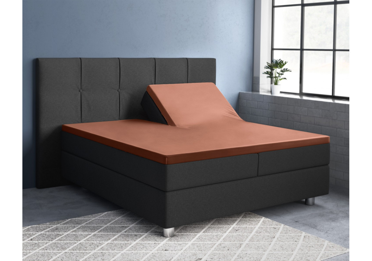 Housse de Matelas Splittopper Satijn - Brun 180 x 220 cm - 17015402 - Primaviera Deluxe