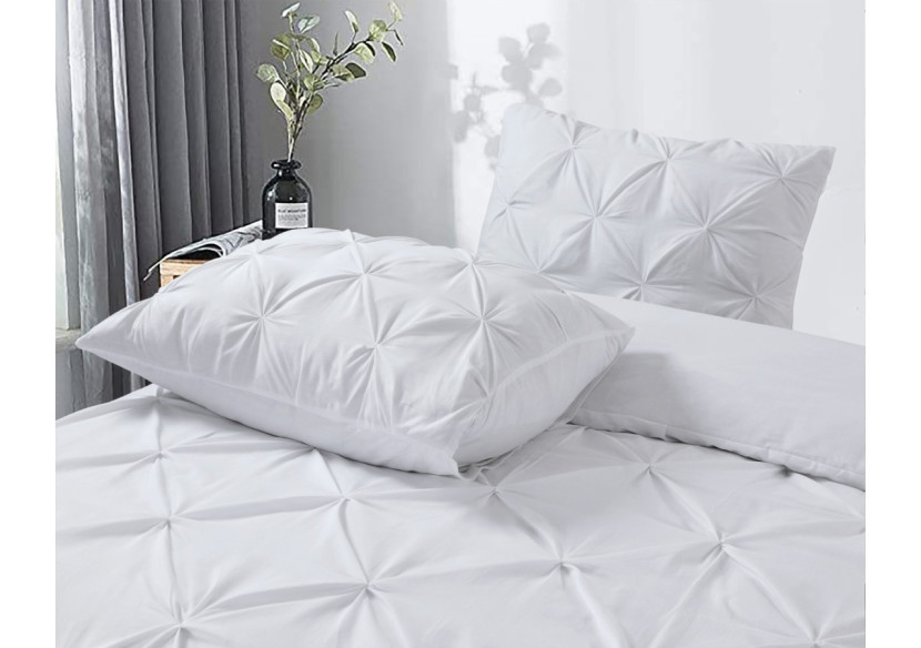 Housse de couette Salvador Blanche - 140 x 220 cm en coton doux - Salvador Wit 140 x 220 - Royal Textile