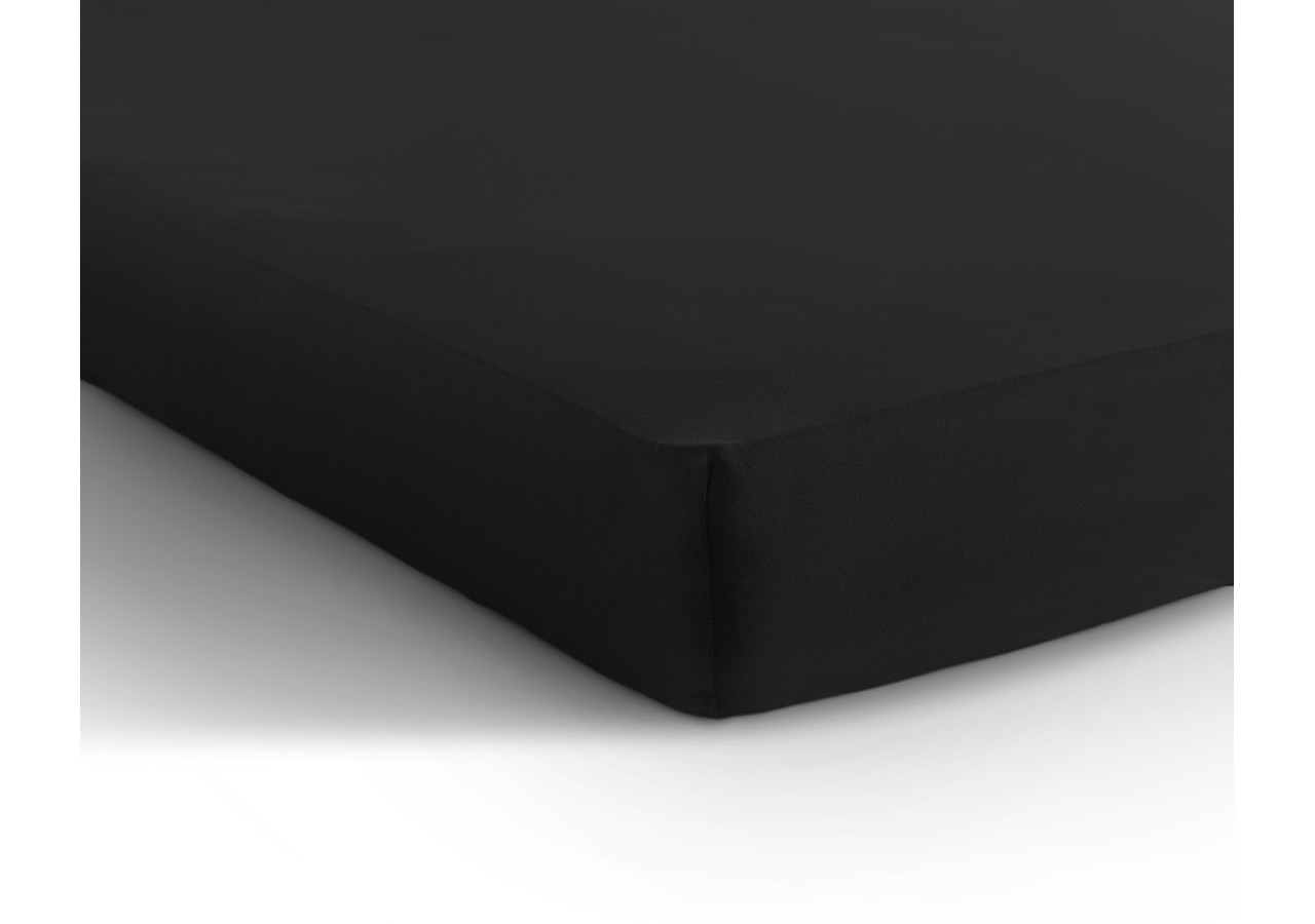 Housse de Matelas Jersey Noir - 140 x 200 cm en Coton Doux - Enkel Jersey 135 gr. Hoeslaken Zwart 140 x 200 - Royal Textile