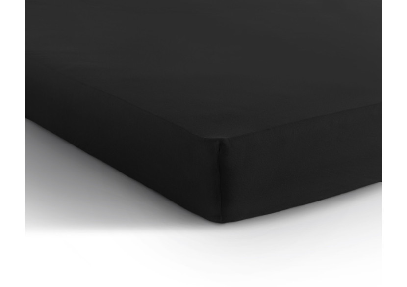Housse de Matelas Jersey Noir - 140 x 200 cm en Coton Doux - Enkel Jersey 135 gr. Hoeslaken Zwart 140 x 200 - Royal Textile