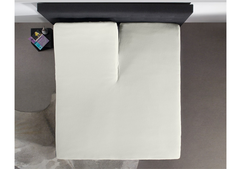 Housse de Matelas Jersey Splittopper Crème - 200 x 220 cm - 12011471 - Dreamhouse