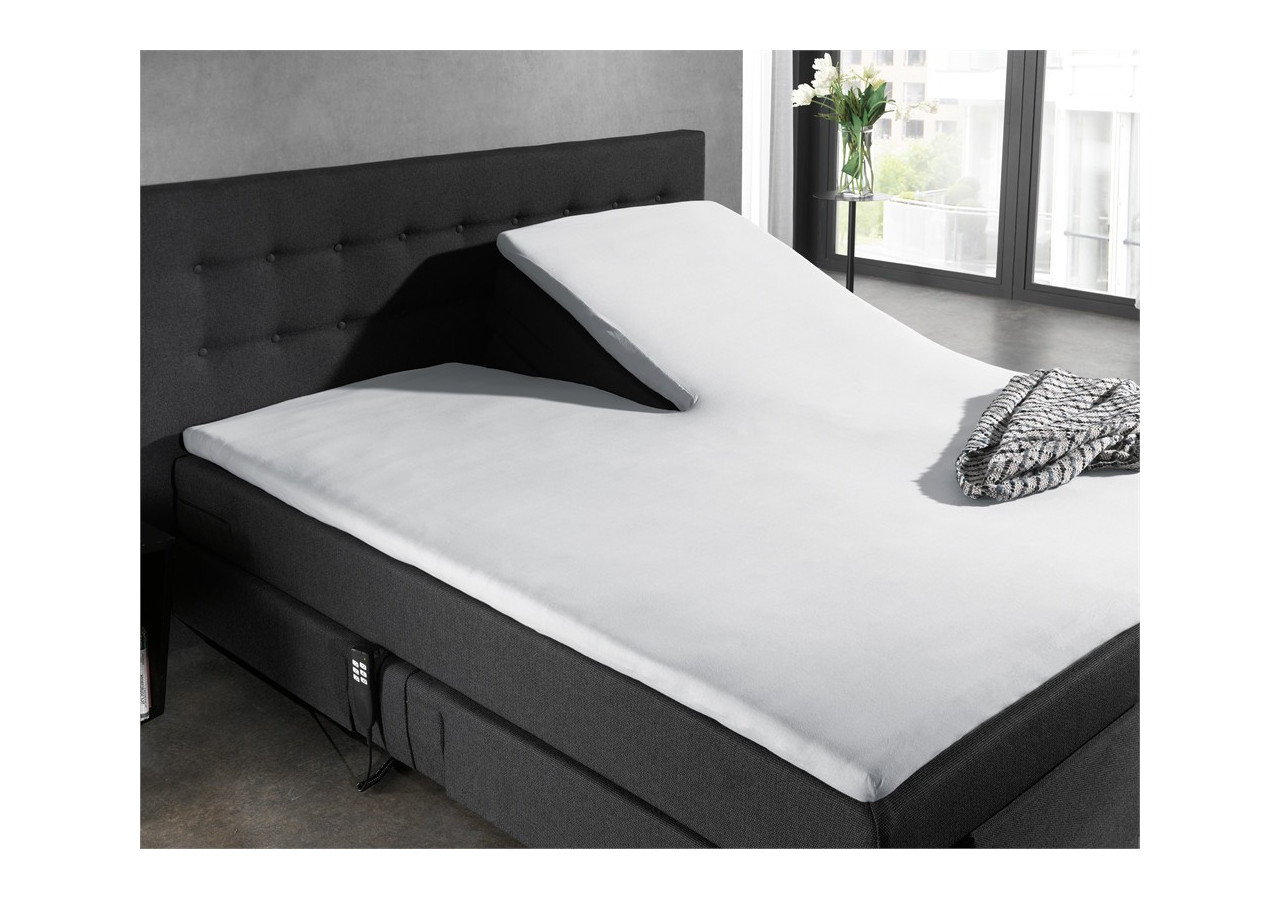 Housse de matelas Splittopper Jersey - Blanc 200 x 220 cm - 12011465 - Dreamhouse