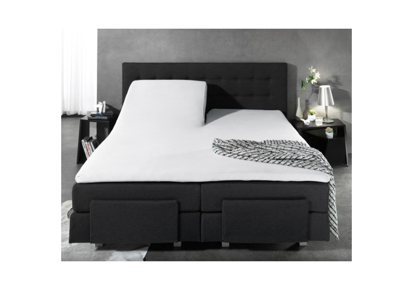 Housse de matelas Splittopper Jersey - Blanc 200 x 220 cm - 12011465 - Dreamhouse