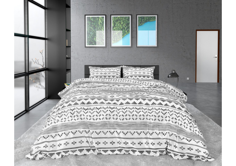 Housse de couette Scandino Blanche - 200 x 220 cm - 14024496 - Dreamhouse