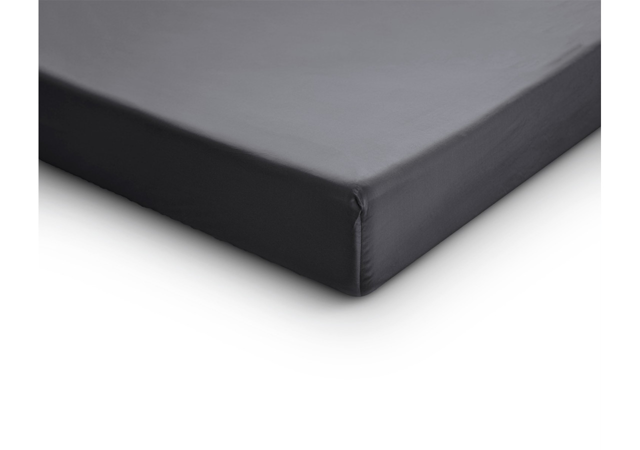 Housse de Matelas Satinée Antracite - 120 x 200 cm - 15020937 - Primaviera Deluxe