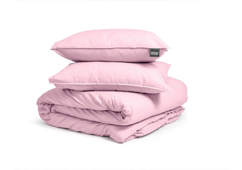 Housse de Couette Stone Washed Rose - 240 x 220 cm en Coton - 15020920 - Dreamhouse