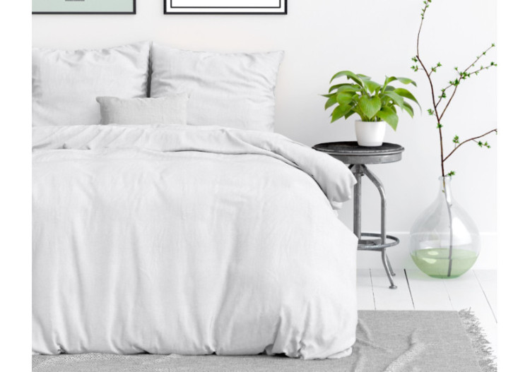 Housse de Couette Stone Washed Blanc - 200 x 220 cm en Coton Premium - 15020922 - Dreamhouse