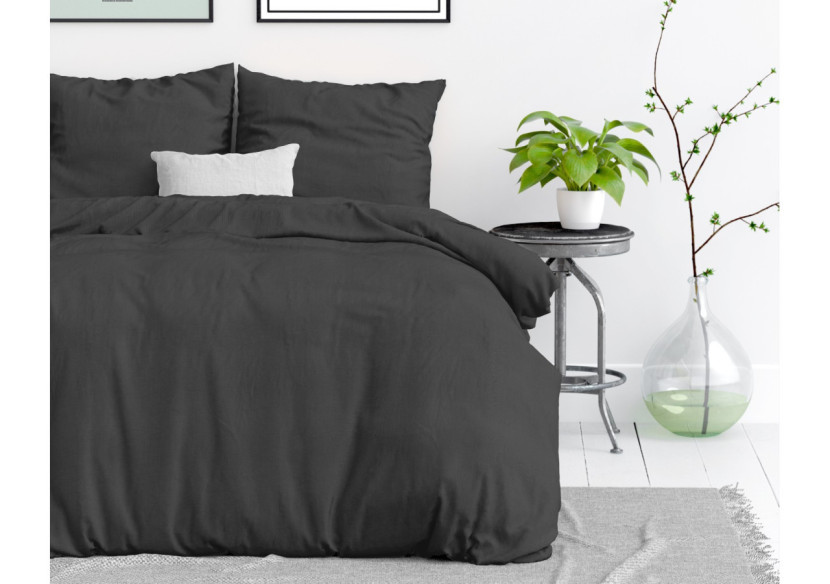 Housse de Couette Stone Washed - Anthracite 200 x 220 cm - 15020925 - Dreamhouse Housse de Couette Stone Washed - Anthracite 200 x 220 cm - 15020925 - Dreamhouse