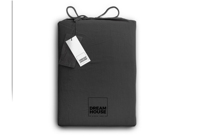 Housse de Couette Stone Washed - Anthracite 200 x 220 cm - 15020925 - Dreamhouse Housse de Couette Stone Washed - Anthracite 200 x 220 cm - 15020925 - Dreamhouse