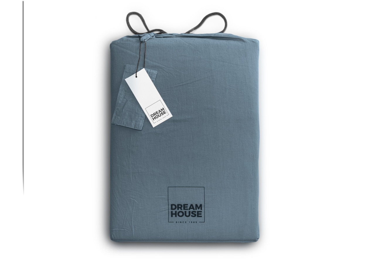 Housse de Couette Bleue - 140 x 220 cm en Coton 100% - 15020927 - Dreamhouse